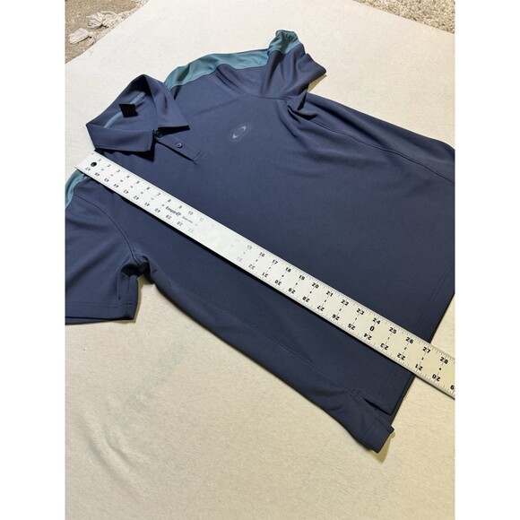 Oakley Men's Medium Short Sleeve Golf Polo Shirt Blue Athletic Gym Casual Y2K - Picture 6 of 9